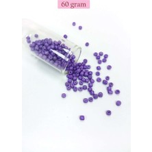 Bin1çeşit Dökme Cam Kum Boncuk Büyük Boy (6/0) 4 mm - 60 Gram - Mor - BNC116