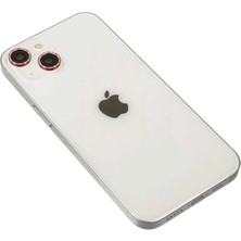 Bin1çeşit iPhone 14 Diamond Kamera Lens - Kırmızı