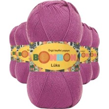 5 Adet Lüks Patik Ipi Yünü Mor 98402 - Bonbon Mudanis