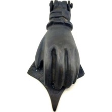 Magicool Antika Tarz Dekoratif Pirinç El Kapı Tokmağı, Taktak - 167X75 Mm, Oksit