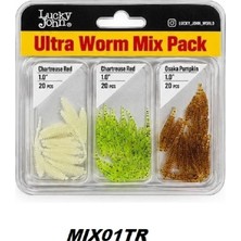 Lucky John Ultra Worm 1\'\' 2.54 cm Kokulu Lrf Silikonu
