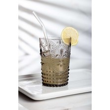 Bin1çeşit Akrilik Füme Tekli Kısa Bardak & Su Meşrubat Kahve Yanı Bardağı 400 ml ( Cam Değildir )