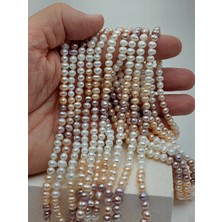 Yaşam Tohumu Inci Dizi Üç Renk 6*5mm – Doğal Doku Royal Seri (63346)