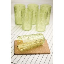 Bin1çeşit Akrilik Yeşil 6 Lı Uzun Bardak & Su Meşrubat Bardağı 750 ml ( Büyük Boy & Cam Değildir )