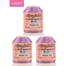 Bin1çeşit 3 Adet Altınbaşak Oya ve Dantel Ipi 20 gr - Royaleks - No: 553