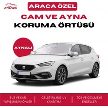 OtoÇizgi Seat Leon Buz ve Kar Önleyici Aynalı Cam Koruma Örtüsü - 4 Mevsim Güneş Korumalı