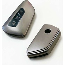 Bin1çeşit Volkswagen Skoda Seat Golf 8 Uyumlu Smart 3 Buton Silikon Oto Anahtar Kumanda Kabı Kılıf Füme