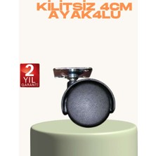 Bin1çeşit Kilitsiz Mini Tekerlek Ayak 4 cm 4’lü Set Kolay Montaj