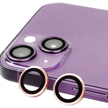 Bin1çeşit iPhone 15 Plus Raze Metal Kamera Lens - Pembe
