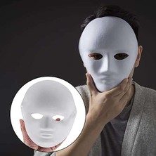 Bin1çeşit Beyaz Renk Boyanabilir Anonim Tam Yüz Cosplay Maske 24X18 cm