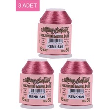 Bin1çeşit 3 Adet Altınbaşak Oya ve Dantel Ipi 20 gr - Royaleks - No: 649