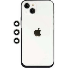 Bin1çeşit iPhone 14 Shine Kamera Lens - Gümüş