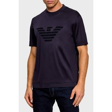 Emporio Armani Pamuklu Yuvarlak Yaka Desenli T Shirt Erkek T Shirt EM006770 AF10017 MB841