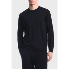 Emporio Armani % 100 Yün Regular Fit Bisiklet Yaka Kazak Erkek Kazak EM006225 AF27805 UB118