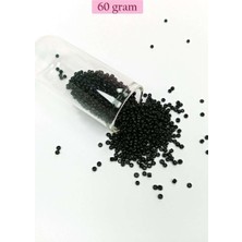 Bin1çeşit Dökme Cam Kum Boncuk (11/0) 2 mm - 60 Gram - Siyah - BNC045