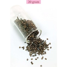 Bin1çeşit Kesme Cam Boncuk 2mm - 20 Gram - Mat Kahverengi -BNC348