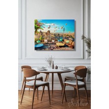 Şehzat Design Kapadokya Göreme Hava Balonları Manzarası Yatay Kanvas Tablo 4448