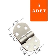Koldoor Star Oval Alüminyum Yaprak Menteşe 3x2,5 cm 4 Adet