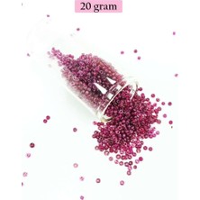 Bin1çeşit Dökme Cam Kum Boncuk (11/0) 2 mm - 20 Gram - Mor - BNC005