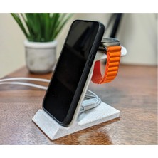 Szd Design Çiftli Akıllı Telefon ve Saat Şarj Standı Düzenleyici