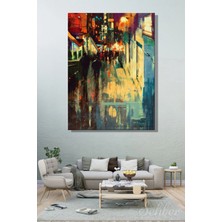 Şehzat Design Dikey Kanvas Tablo Tekli Ev Kafe Ofis Tithi Luadthong Night Alleyway Gece Ara Sokağı 2623