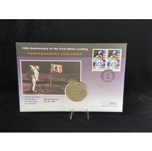Öztürk Koleksiyon Abd 1971 Eisenhower 1 Dollar – Apollo 11 Ay’a Ilk Iniş 30. Yıl Özel Coin Cover – 20 Temmuz 1999