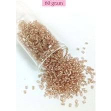 Bin1çeşit Kesme Cam Boncuk 2mm - 60 Gram - Açık Kahverengi - BNC379