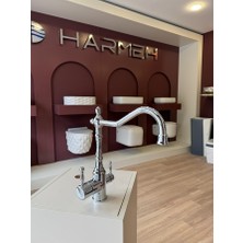 Harmeh Concept 1932 C Rustik Arıtmalı Pirinç Kollu Evye Krom