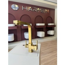 Harmeh Concept 1960 G Kare Arıtmalı Evye Bataryası Gold