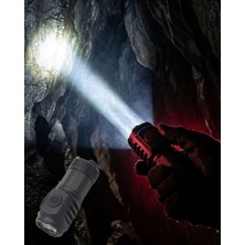 Bin1çeşit Mini El Feneri 3 LED Güçlü Aydınlatma ve Type-C Şarj Özellikli