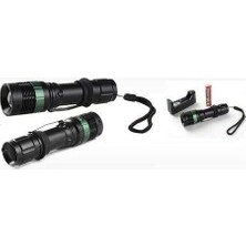 Mudanis Power Style 500 Lumen 600 Metre Işık Uzantılı Zoomlu Şarjlı El Feneri 6109