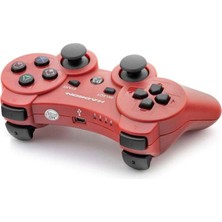 Bin1çeşit Kablosuz Oyun Kumandası Kırmızı Ps3 Uyumlu