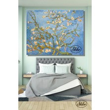 Şehzat Design Tekli, Yatay, Kanvas, Dekoratif, Duvar, Tablosu , Vincent Van Gogh, Çiçek Açan Badem Ağacı,