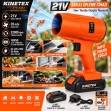BURADABULDUN 21V Şarjlı Hava Üfleyici Fan 35 M/s 22000 Devir Blower Araba ,cam ,su Lekeleri Kurulama Fanı