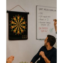 Bin1çeşit Aile ve Arkadaş Oyunları Için Manyetik Dart Tahtası 6 Ok Dahil