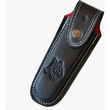 Magicool Kurt Figürlü Hakiki Deri Çakı Kılıfı No:2, 12 x 4 cm - Kemerlikli