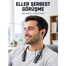 Bin1çeşit 600 Saat Kullanım Süreli Boyun Tipi Bluetooth Kulaklık Mikrofonlu Dijital Göstergeli Kablosuz Kulak Içi Kulaklık
