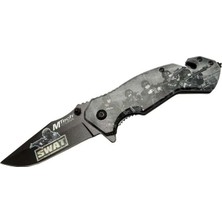 Magicool 4 23 6 Swat Kurtarma / Kamp Çakı 20CM - Yarı Otomatik, Kemerlikli, Cam Kırma ve Ip Kesme Aparatlı