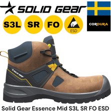 Solid Gear Footwear Solid Gear Essence Mid Brown S3L Sr Fo Esd Iş Güvenliği Botu