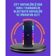 Bin1çeşit Ev ve Dış Mekan Kullanımına Uygun Rgb Işıklı Hoparlör