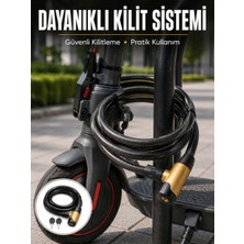 Bin1çeşit 200 cm Uzun Çelik Kablo Kilidi Dayanıklı Anahtarlı Motor ve Bisiklet Kilidi