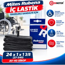 Mitas Rubena 24X1X1 3/8 Av-40 Iç Lastik – Tekerlekli Sandalye Için