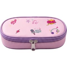 Gadget Gear K-Pop Temalı Pembe Kız Çocuk Kalem Kutusu - Fermuarlı Oval Kalemlik