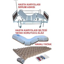 Medikalbim 2 Motorlu Hasta Karyolası+ Hasta Yatağı + Baklava Dilimli Havalı Yatak 3 Ürün Bir Arada