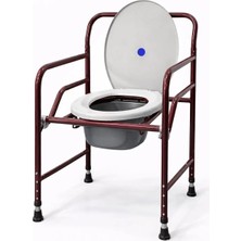 Medikalbim Ayarlanabilir Ayaklı Tuvalet Sandalyesi – Hazneli, Tekersiz Hasta ve Yaşlı Banyo Sandalyesi