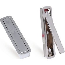 Gürçay Hırdavat Basmalı Kapaklı Gömme Kulp 32MM Krom
