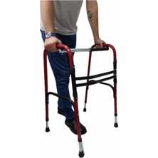 Medikalbim Medikal Hareketli Katlanabilir Alüminyum Kırmızı Wolker