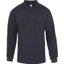 My Form 2 Iplik Polo Yaka Sweatshirt-Sıyah
