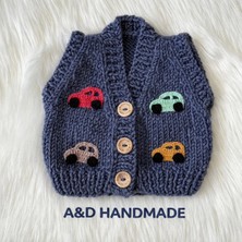 Arabalı Bebek Yeleği >bebek Hediyesi>çocuk Giyim