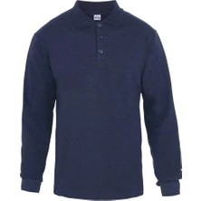 My Form 2 Iplik Polo Yaka Sweatshirt-Lacıvert